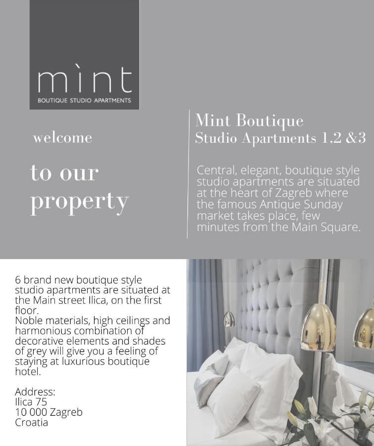 Mint Boutique Studio Apartments 3 ザグレブ エクステリア 写真